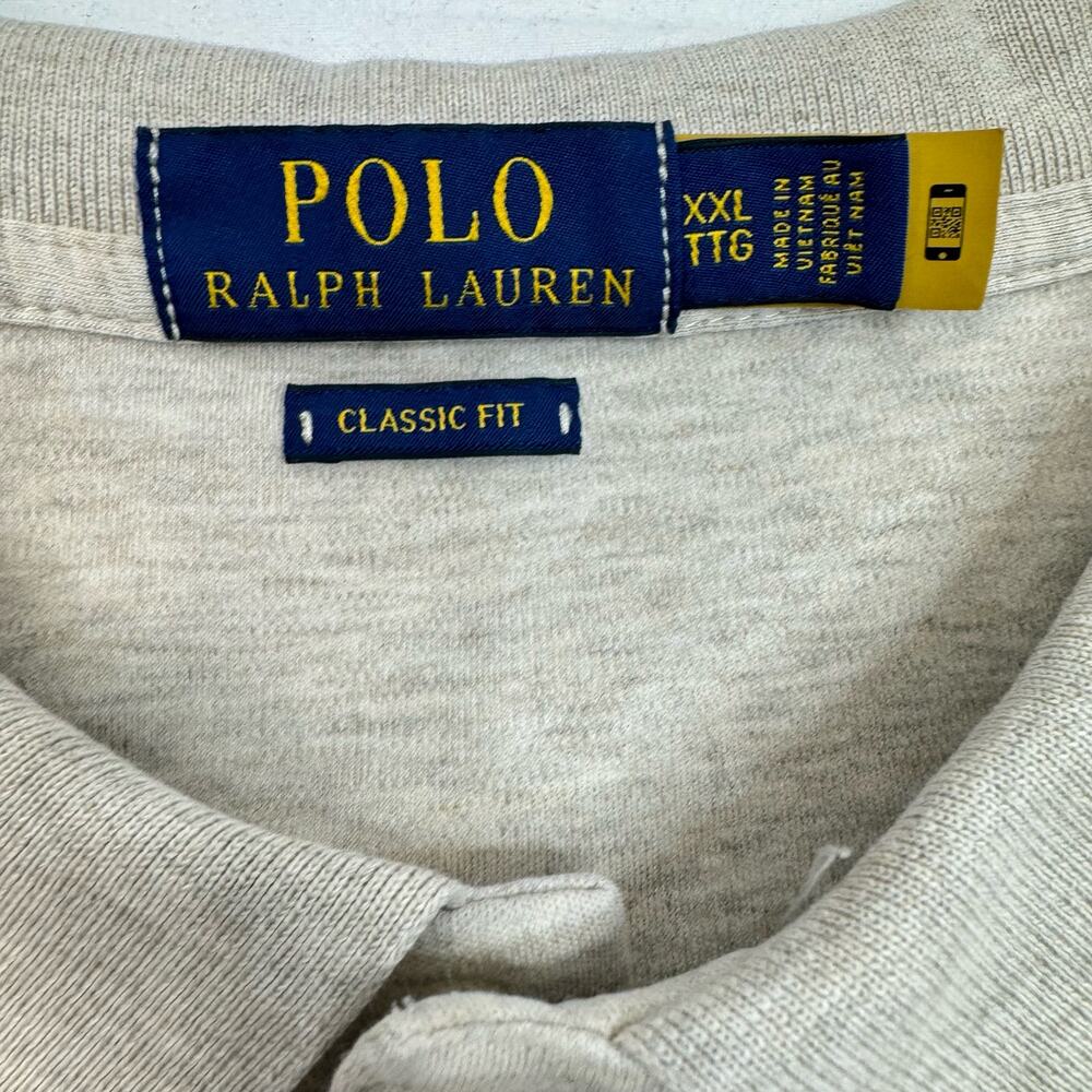 Polo Ralph Lauren Soft Cotton Short Sleeve Polo Shirt Classic Fit Beige Tan XXL - Picture 5 of 6